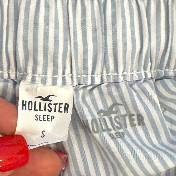 Hollister Sleep Women's Blue Stripe Wide Leg Pajama‎ Pants Size S - Picture 2 of 3